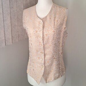 Women's Dress Vest with detailed embroidery stitch - vintage like new